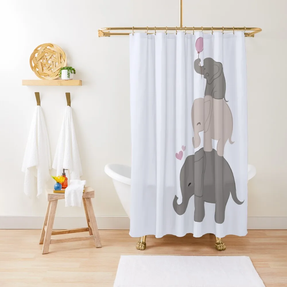 

elephant stack Shower Curtain Shower Bath Bathtub Set For Bathroom For Bathrooms Curtain
