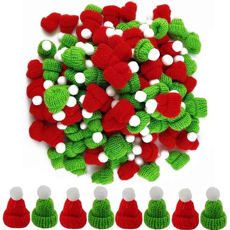 

10/20Pcs Mini Knitted Hat Mini Doll Hat Wool Hat Christmas Tree Ornaments Home Party Gift 2025 DIY Arts and Crafts Supplies