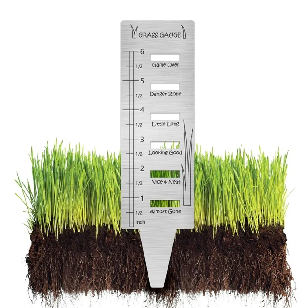 

Grass Gauge Tool Measuring Ruler for Cutting Stainless Steel Ultimate Lawn Garden Trimming Guide Measuring Prune Plant