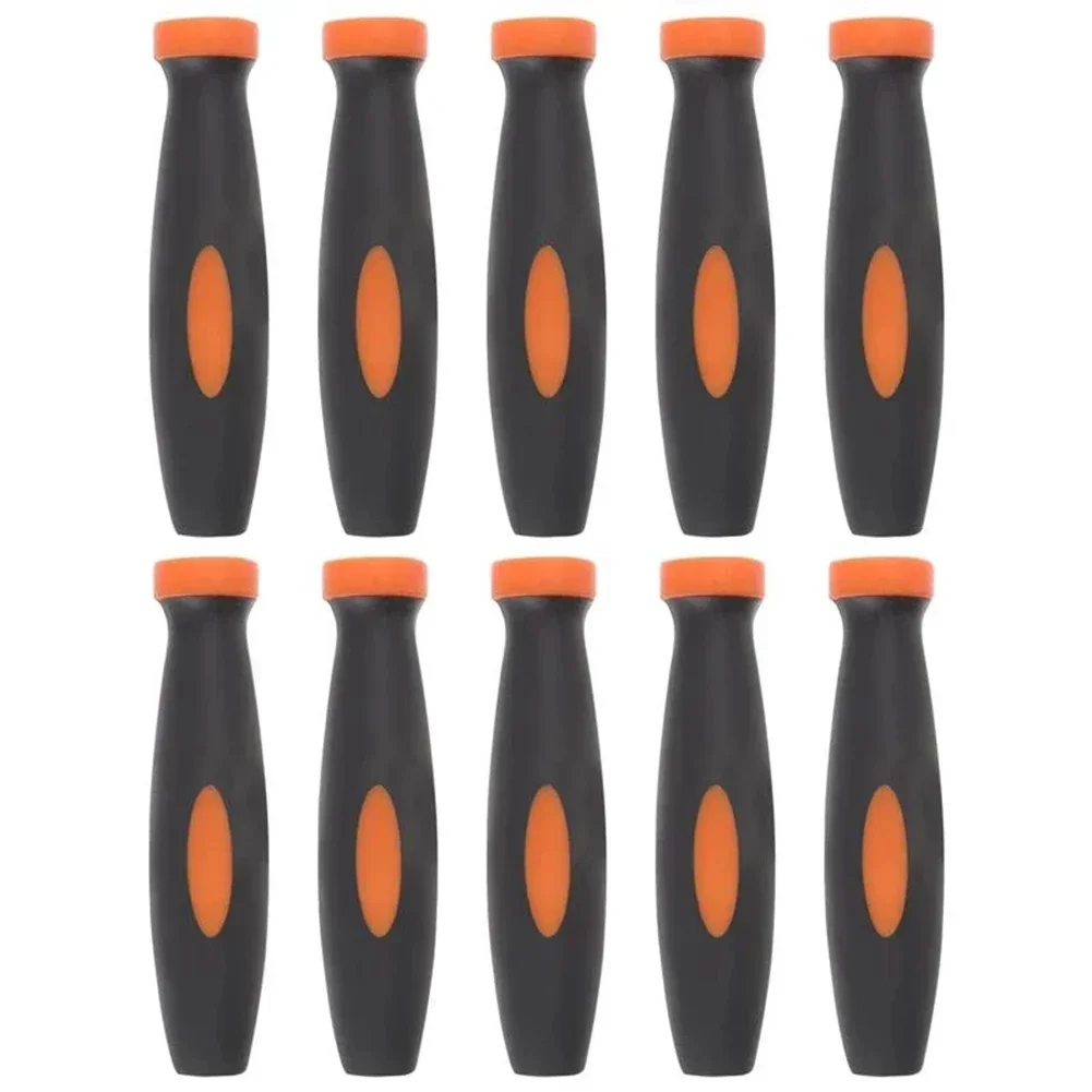 Rubber Files Handles Handles File Home Rubber Smooth 10Pcs 2.36Inch Black+Orange Parts Replacements For Small Files Top Sale