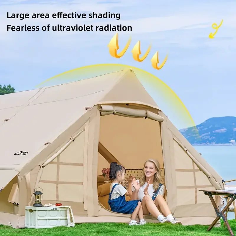 لـ 129 رباعية Füße aufblasbares Campingzelt، 8–10 شخصيين، grandies aufblasbares Zelt fazer Camping، aufblasbares Zelt، 4 Ja