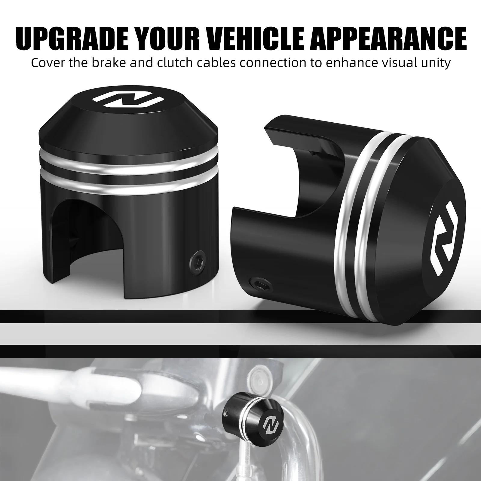 Für Harley Street Glide FLHX /Special FLHXS 2014-2020 Bremskupplungskabel Ferrule Covers Road King FLHR Electra Glide Standard – Detail 3