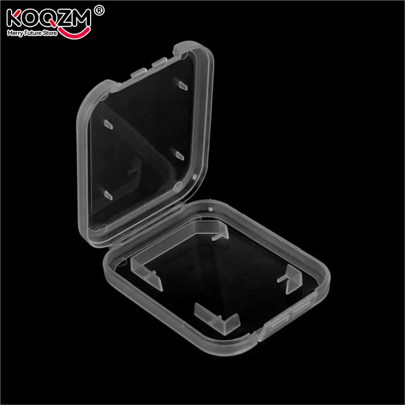 10Pcs For SD SDHC Memory Card Case Holder Protector Transparent Plastic Box Storage