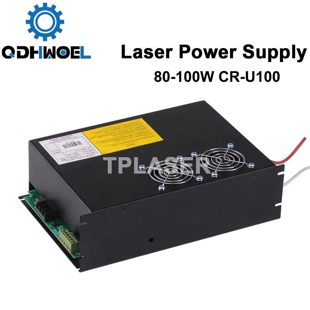 QDHWOEL 80-100W CO2 Laser Power Supply for YL Laser Tube CR-U100 U Series CO2 Laser Engraving Cutting Machine