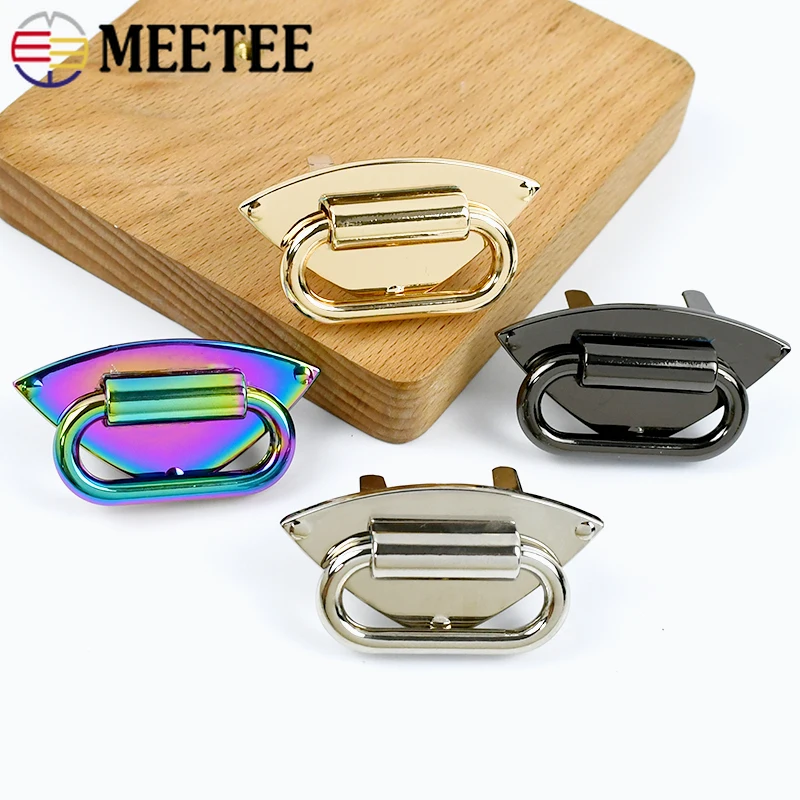 

2/4/10Pcs Meetee 50*26mm Bag Strap Metal Buckles Handbag Side Clip Chain Connector Hook Clothes Decor Ring Clasp Sewing Hardware