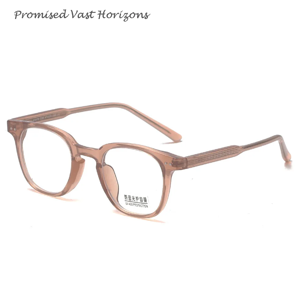 TR90 Модные заклепки Классическая мода можно сочетать с иглой для близорукости с ацетатными дужками Анти-синий свет Плано-оправа для глаз