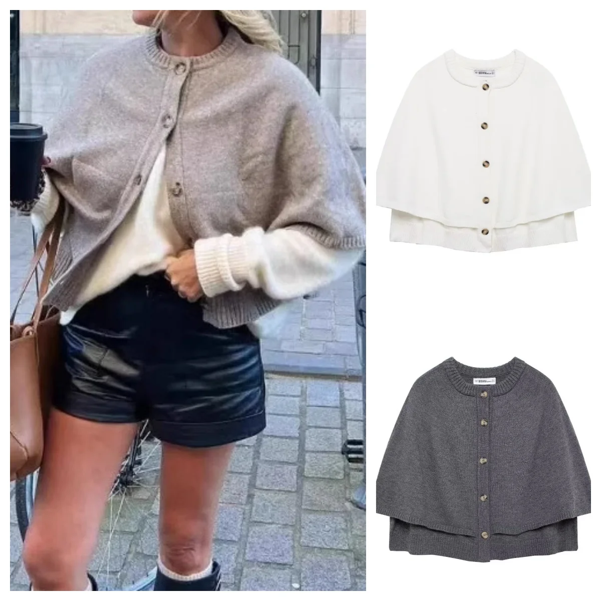 

Вязаная накидка-кардиган для женщин, шаль, зимние пальто, женское укороченное пальто, пончо для женщин, модная верхняя одежда, женские плащи