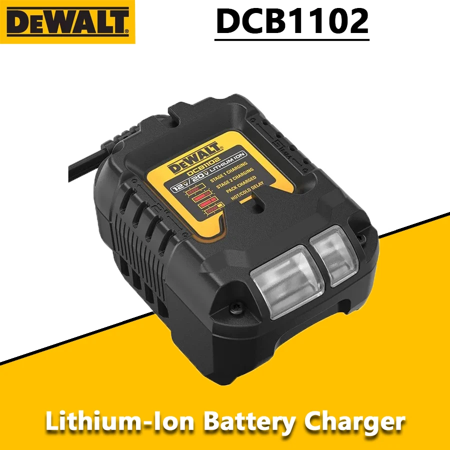 DEWALT DCB1102 Original Lithium Battery Charger 12V/20V LED Indicator Universal Charger Input Voltage 220V Power Tool Accessory