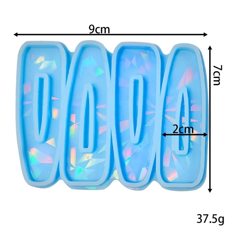 Stampi in silicone per forcina laser olografica Fermaglio per capelli fai-da-te Ornamenti decorativi fatti a mano Ciondolo Stampo in resina epossidica Accessori Artigianato