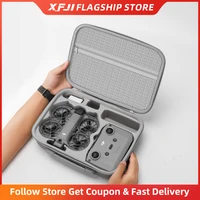 XFJI-Bolsa organizadora de viaje para Dron DJI NEO 2, accesorios, carcasa dura, Funda de cuero PU, compatible con RC-N3, bolsa protectora de hombro remota
