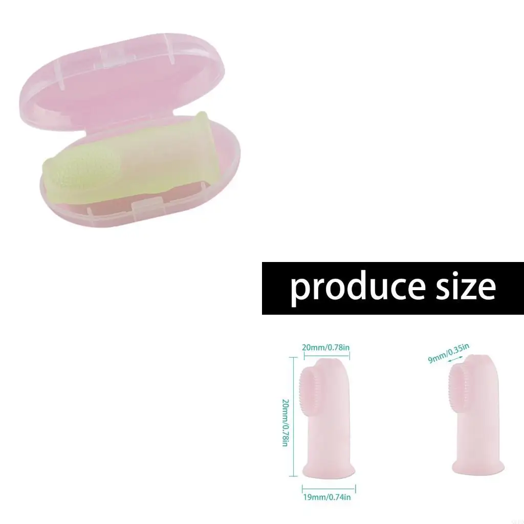 

Teething Relief Gentle Dental Cleaning For Infants Toddler Finger Toothbrush