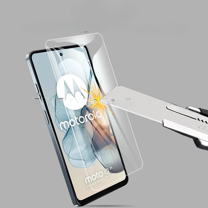 واقي شاشة Hd من الزجاج المقسى لموتورولا موتو g45 5g ، غطاء كامل