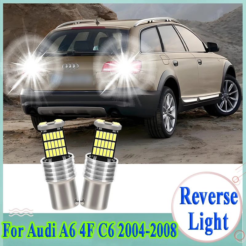 2 Stück 1156 BA15S Canbus Auto-LED-Rückfahrleuchte 6000K Plug-and-Play Autolicht für Audi A6 4F C6 2004-2007 2008 Rückfahrscheinwerfer