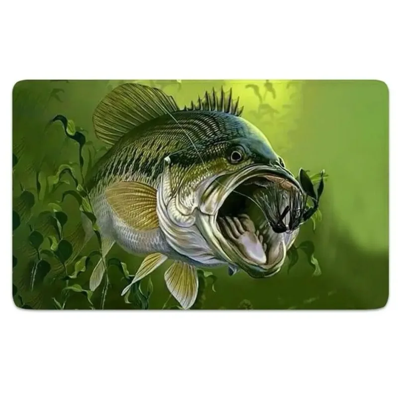 Printing Remember Living Room Carpet Pike Fishing House Rules Door Mats Interior Anti-Slip Kitchen Floor Decorative Porch Rug