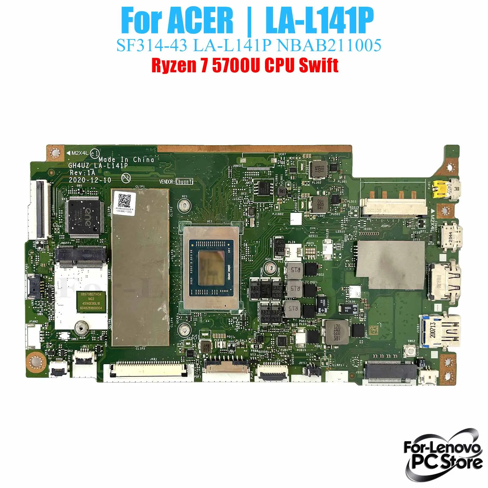 

LA-L141P For ACER Swift Swift SF314-43 LA-L141P Mainboard 100% Tested Laptop Mainboard