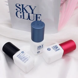 Sky Glue Fake Eyelash Extensions Adhésif, Capuchon Rouge, Noir, vaccage Rapide, Sac Scellé, Outils de Maquillage de miles, Professionnel, Corée, 1 Bouteille, 5ml