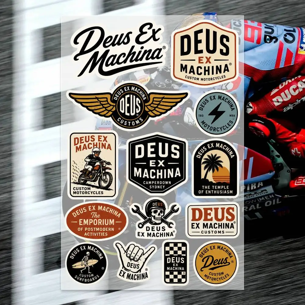 D-eus ex M-achina Japanese Motorcycle Sticker Suitable for Motorcycle Body Reflective Car Sticker Helmet Decal