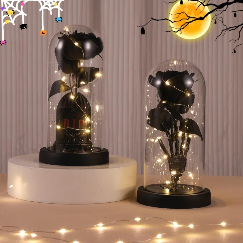 Halloween Floor Lamps Gift Art Decoration Landscape Glass Cover Luminous Ghost Festival Prop Arrangement Atmosphere Table Lights