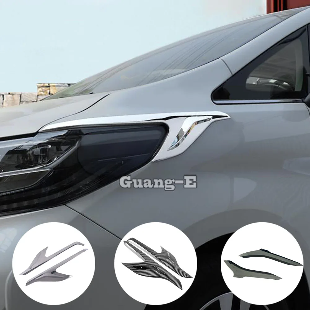 

Для Toyota Alphard Vellfire 2016 2017 2018 2019 2020 автомобильный чехол ABS хромированный передний фонарь для бровей, защитная рамка для капота
