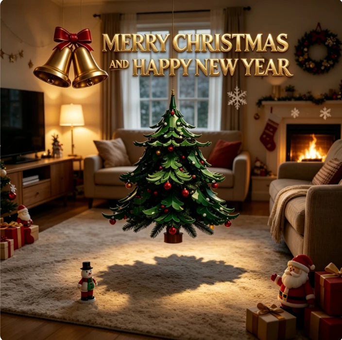 3171 Pieces of Santa Claus Family and Christmas Tree Decoration Model, Adult Holiday Gift Toy Decoration