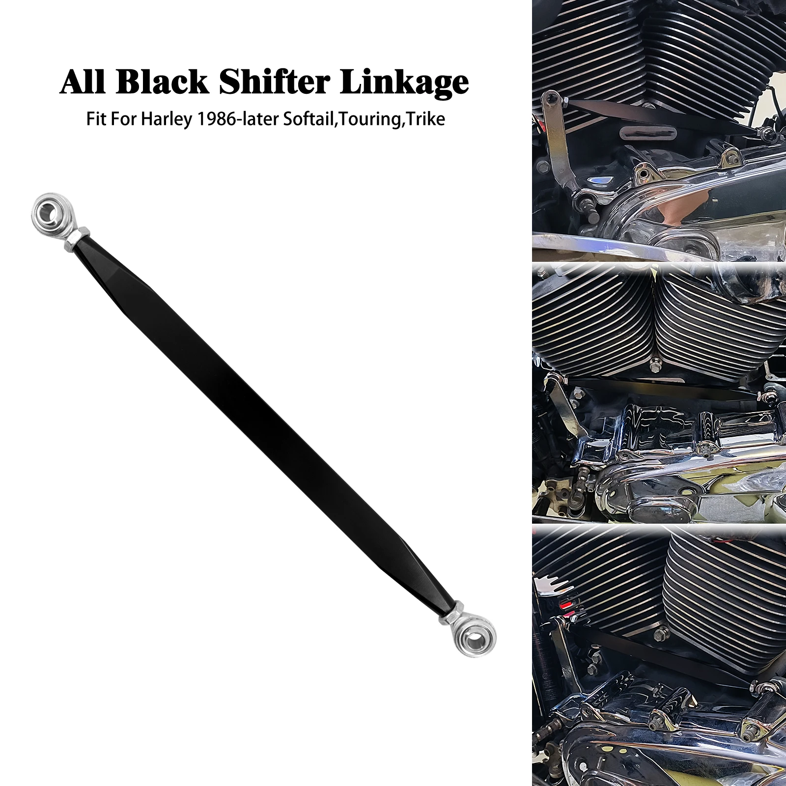 Motorcycle Aluminum Gear Shift Linkage Lever Cover 330mm Black For Harley Touring Road Electra Street Glide FLH Softail Breakout