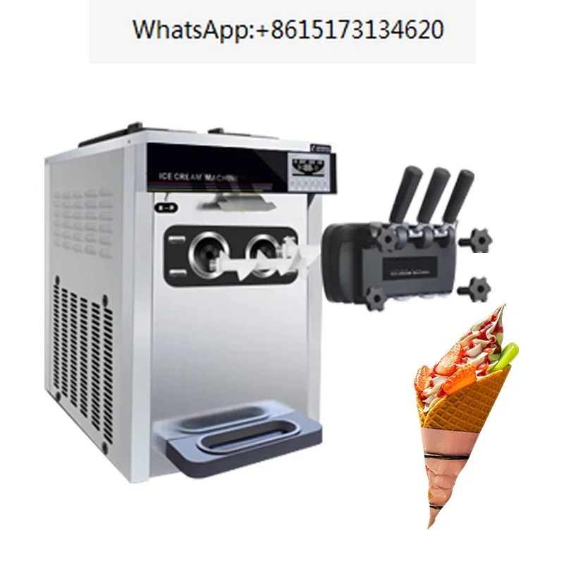 Hot selling small tabletop three flavor soft serve ice cream making machine