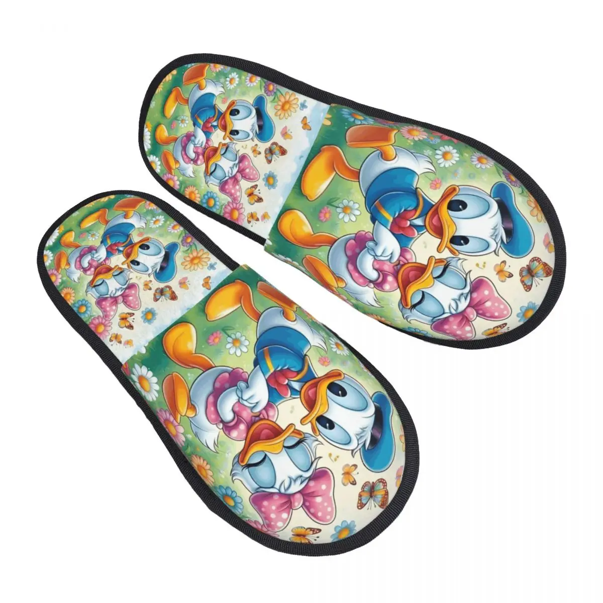 

Мягкие тапочки из пены с эффектом памяти в стиле аниме «Дональд Дак», женские милые домашние туфли для спальни с героями мультфильмов