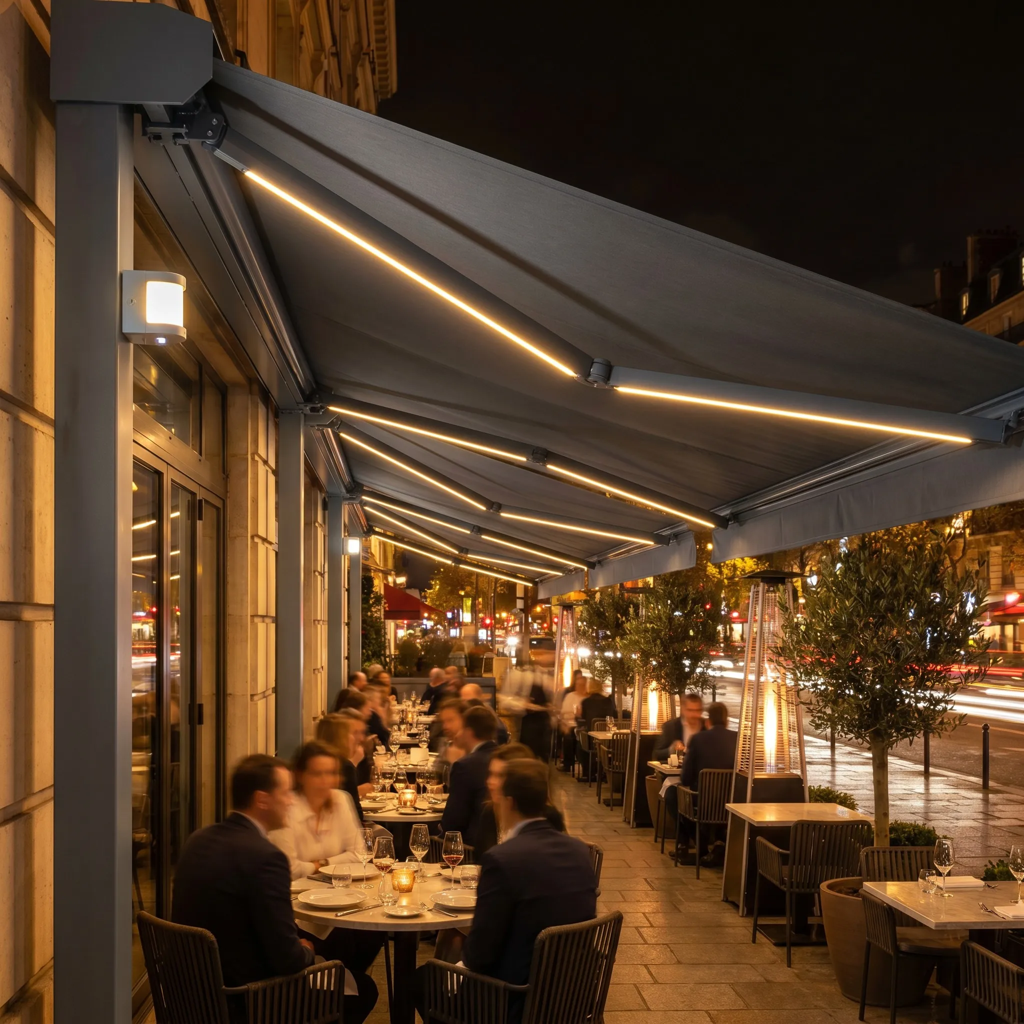 All Weather High Performance Smart Retractable Awning App Remote Control Shade Perfect For Smart Outdoor Living Patio