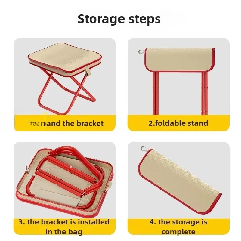 Portable Folding Camping Chair Durable Bench Fishing Mini Stool Travel Camping Outdoor Folding Picnic Sketch Handbag Chairs