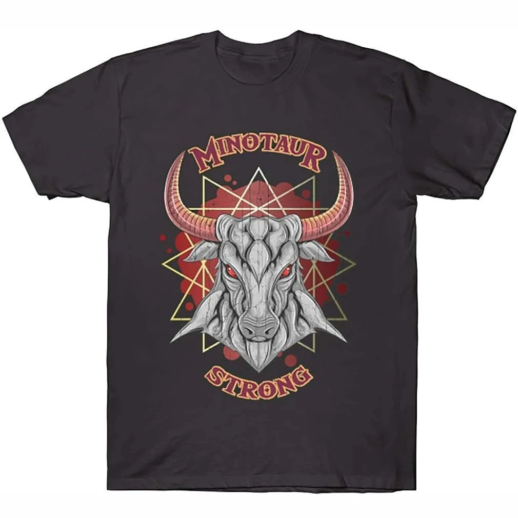 Vintage Minotaur Strong Tabletop Roleplaying Games T-Shirt 100% Cotton O-Neck Summer Short Sleeve Casual Mens T-shirt Size S-3XL