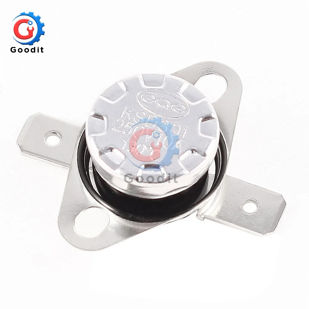 1Pcs Normally Open KSD301 10A 250V 0-130 Degree Normally Closed Bakelite Temperature Switch Thermostat Sensor 50 60 70 80 90 100