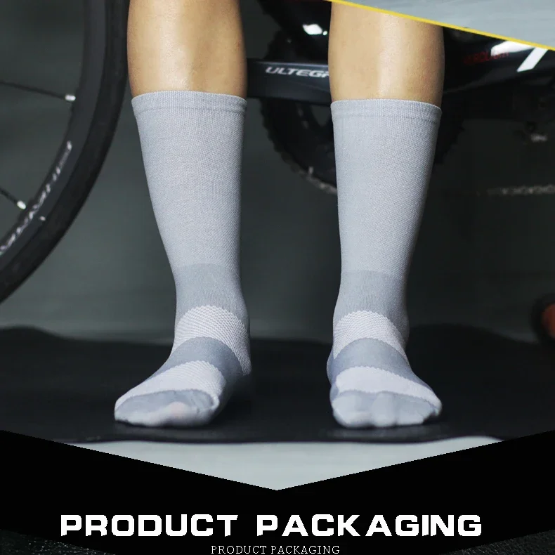 Cycling Socks breathable Reflective New DH Highly Cycling Sports Running Fitness Moisture Wicking Lycra Mid-Calf Socks