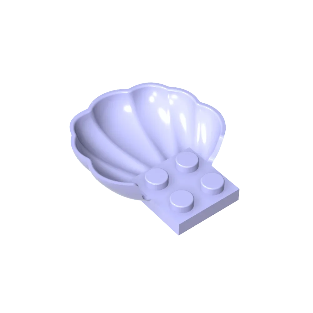 GDS-2092 parte del corpo animale Clam/capesante Half Shell con 4 borchie compatibile con lego 18970 assemblaggi Building Blocks
