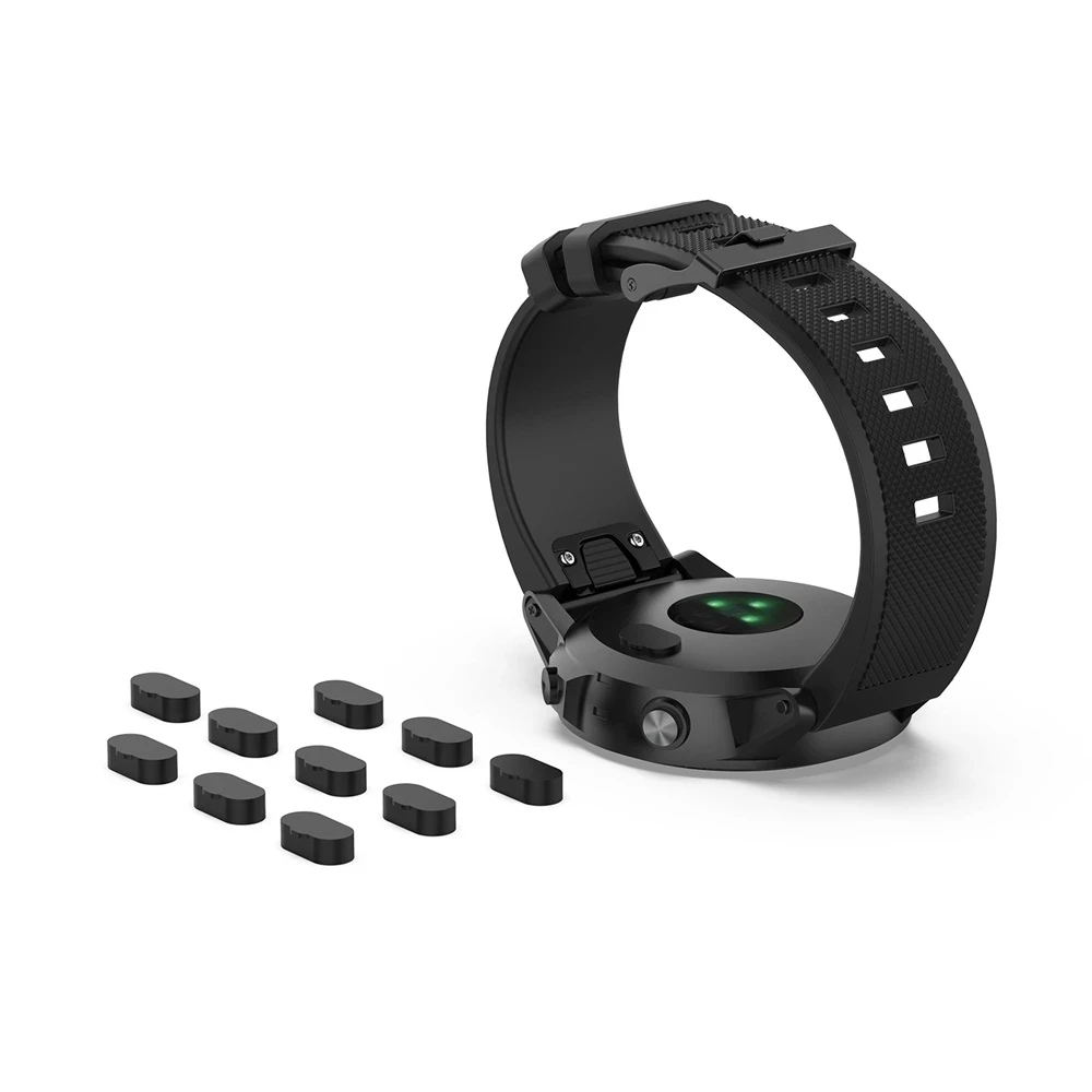 10 pçs assista capa protetora contra poeira para garmin fenix 7s 7x 6 6s 6x 5 5S 5x plus pro precursor 245 935 venu vivoactive 3 plugue à prova de poeira