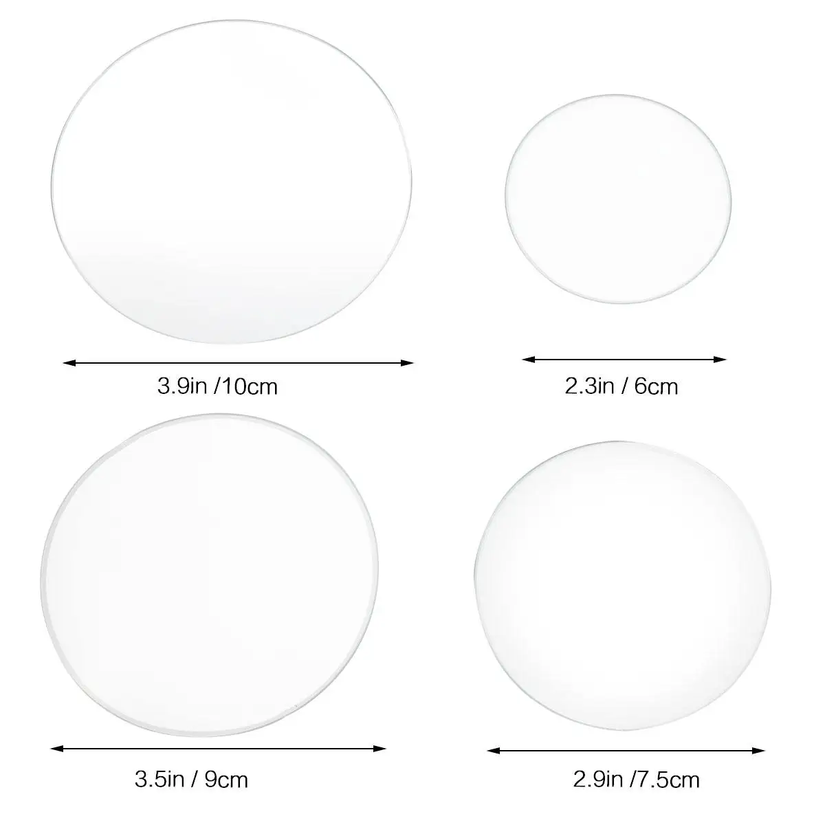 

4 Pcs Beaker Cover Watch Glass Evaporating Dish Covers Laboratory Equipment Thickened Glasses