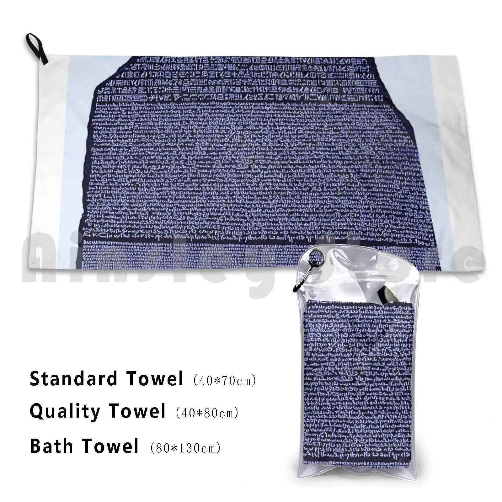 The Rosetta Stone Blue Toalha de banho Almofada de praia Ommik Case Cool Engraçado Azul Preto Capa Geek Vermelho Verde Branco Egito