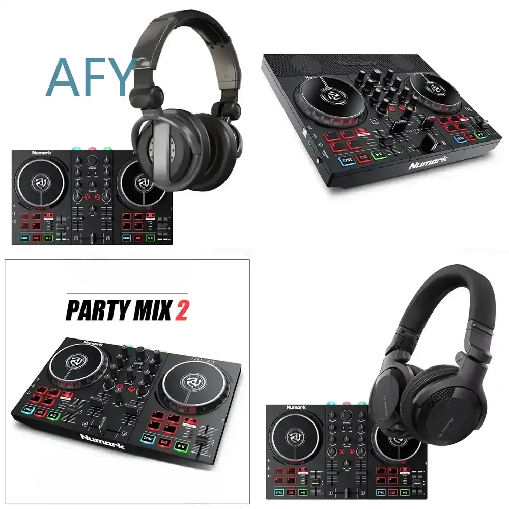 Controlador de DJ Numark Open Code Partymix2 II con Iluminación RGB para Software de DJ, Descarga Gratuita para Windows y Mac