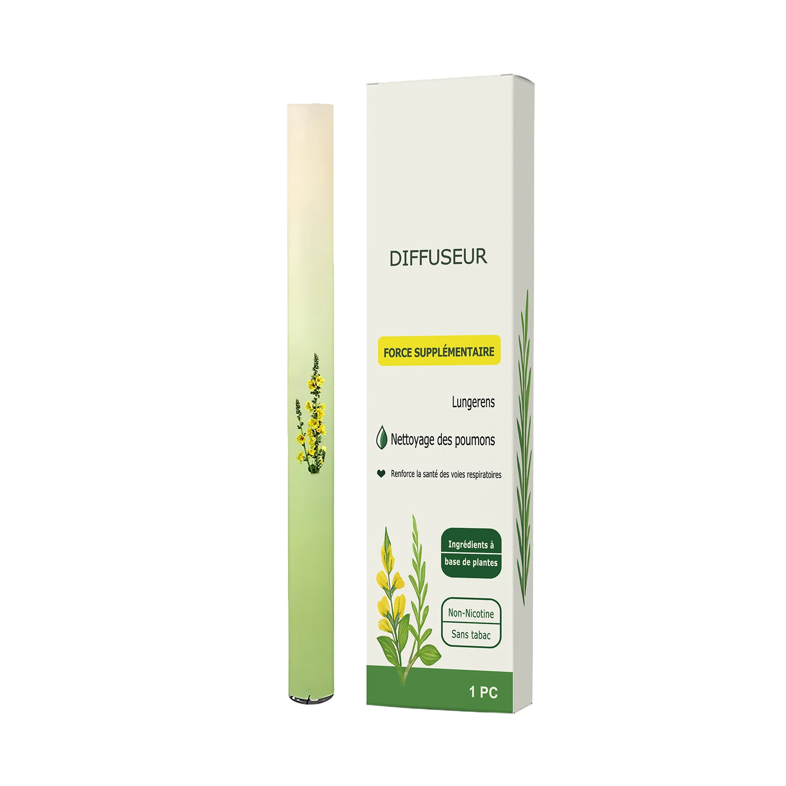 Soothing Herbal Fresh Breathing Stick Fresh Breath Relieve Nose Discomfort Improve Respiratory Condition Aromatic Breath Stick