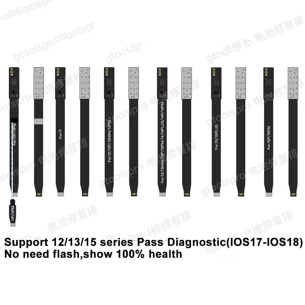 New Battery Flex Health 100% Pass Diagnostic Support iOS 18 series For iPhone 11 12 15 Series 13pro 15pro 14pro 14pro max Repair