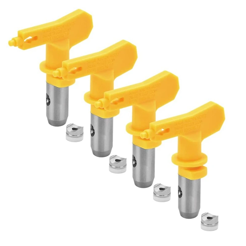 

4Pcs Reversible Spray Tips,Spray Paint Nozzle Tips Reversible Airless Tips Tungsten Steel Paint Spray Tips (517/415)