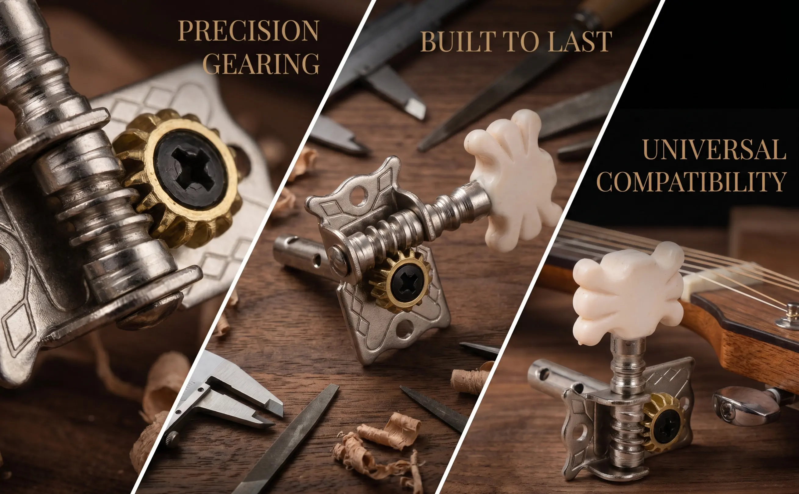 Heavy Duty Guitar Tuning Pegs Universal for Folk Acoustic Electric Guitars Heads Tuner Keys Sound Enhancement Tool
