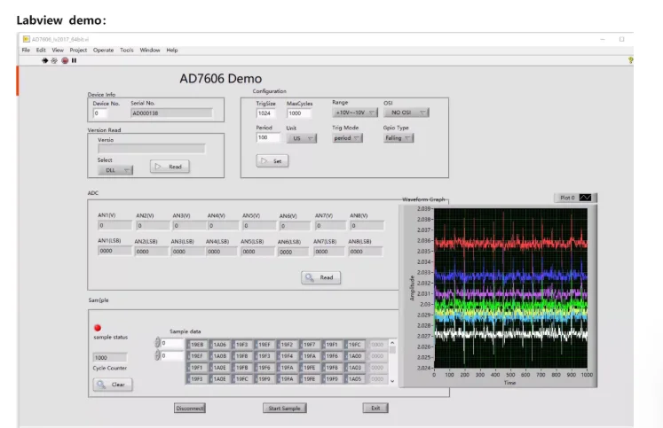 AD7606 Mehrkanal-AD-Datenerfassungsmodul 16-Bit-ADC 8-Kanal Synchrones USB-Hochgeschwindigkeits-Schnittstellensteuerung – Detail 2