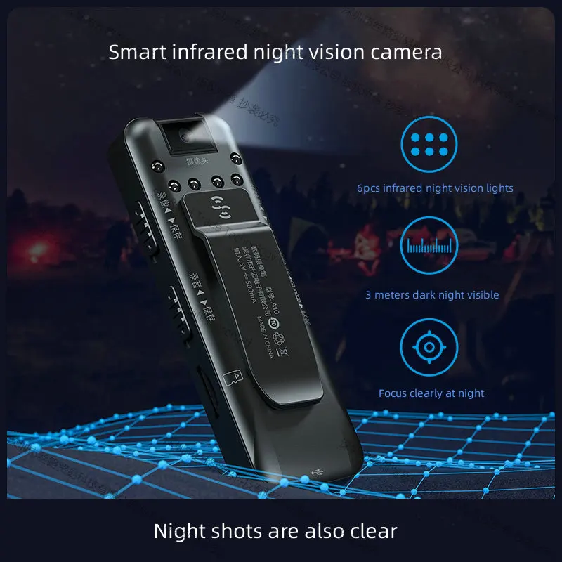Shmci-Mini cámara de videografía A10, Aplicación del sitio, grabadora de voz, Clip, Minicam, visión nocturna infrarroja, 1080P, HD, antivibración