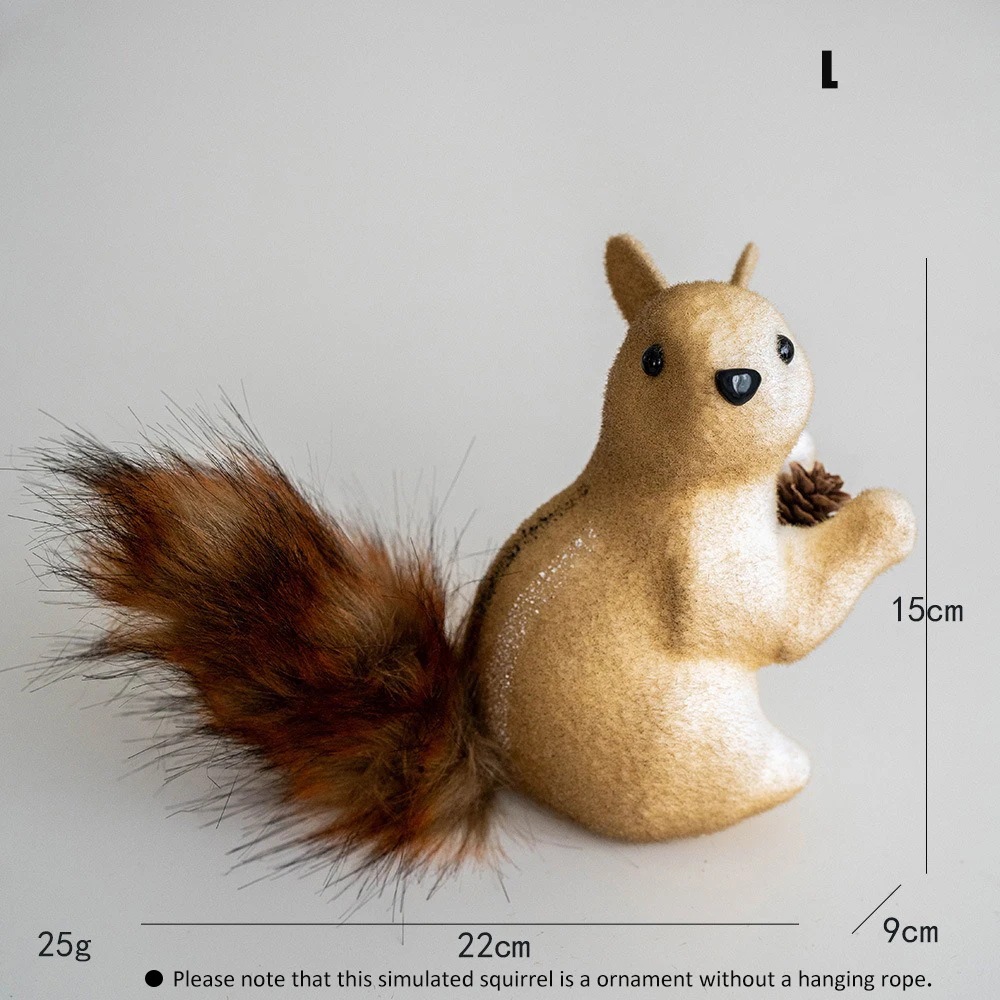 Christmas Decorations Squirrel Pendant Simulation Cute Squirrel Christmas Tree Creative Doll Doll Small Pendant 2025 Gifts