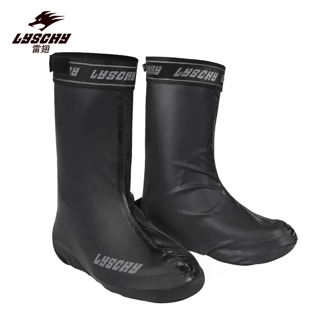 LYSCHY Cycling Bike Motorcycle Rain Shoes Covers Thicker Scooter Non-slip Waterproof Boots Covers MX Motocross Racing Shoe Cover