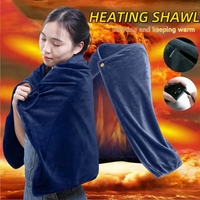 Electric Thermal Blanket Warm Body Winter 5v Usb Power Heated Throw Shawl Wearable Soft  Mat Shoulder Knee Blanket 100x70cm.