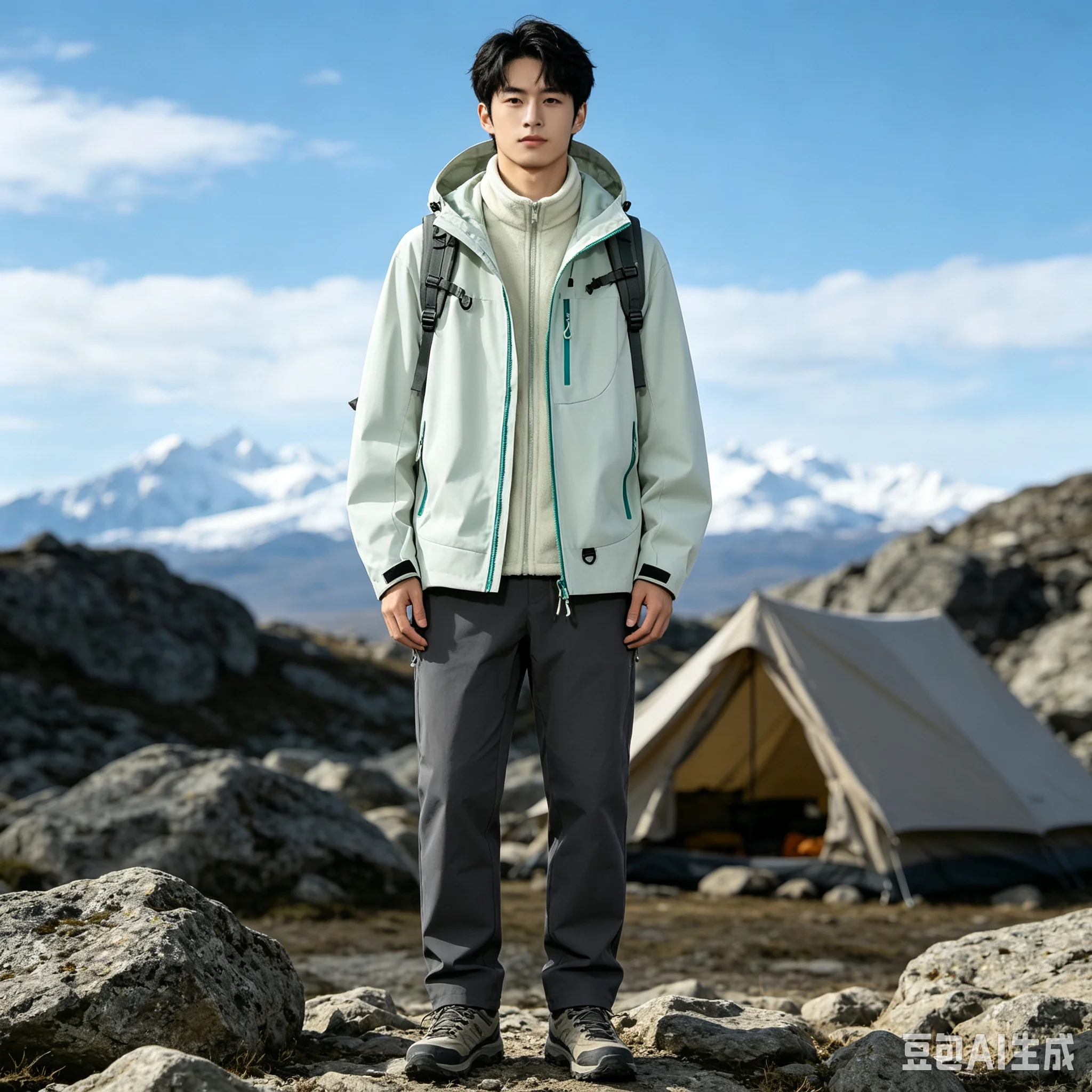 Chaqueta de estilo montaño, tipo traje de combate, tres en uno, para hombre, chaqueta de marca de moda para mujer, ideal para actividades al aire libre en primavera y otoño, para senderismo, uso casual e impermeable.