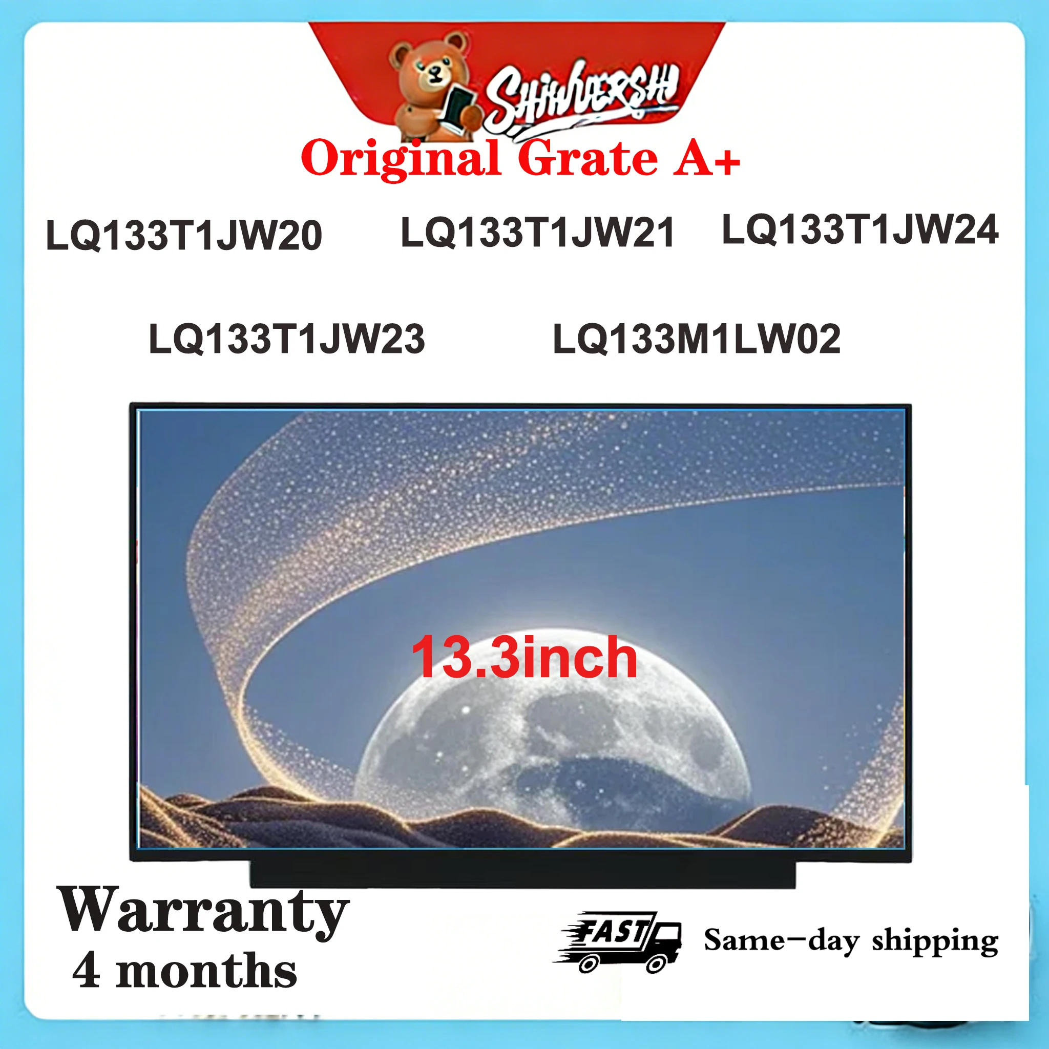 

Original New A+13.3 inch Slim Laptop Lcd Screen Panel LQ133T1JW20 LQ133T1JW21 LQ133T1JW23 LQ133T1JW24 60HZ