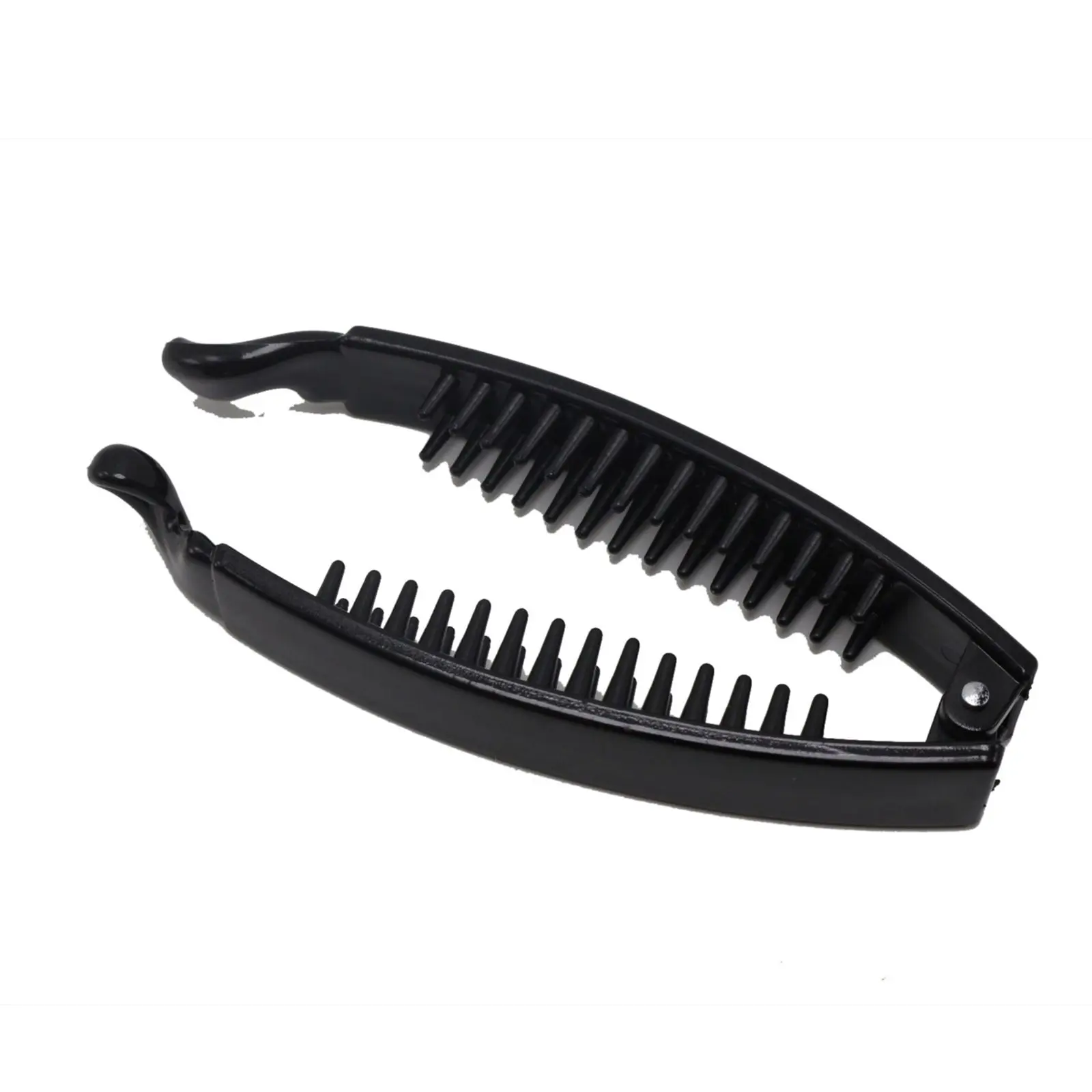6 Black/Coffee Plastic Banana Fish Clips Hair Claw Comb Ponytail Holder 80-100mm for DIY Craft