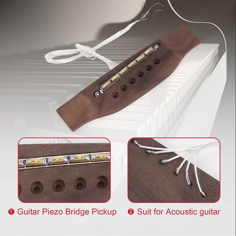 Acoustic Guitar Piezo Bridge Pickup With The Graininess Of An Electric Guitar For Acoustic Guitar Instrument Accessories